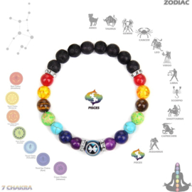 Chakra sterrenbeeld armband VISSEN  20 februari - 20 maart