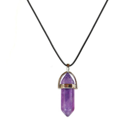 Hexagonale pendelhanger van Amethyst