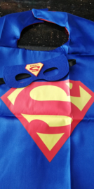 Superman cape + masker 8 - 12 jaar