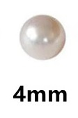 Tussenkraal kleine witte parel 10 stuks 4 mm