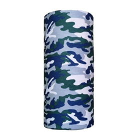 Multi haarband / sjaal camouflage blauw