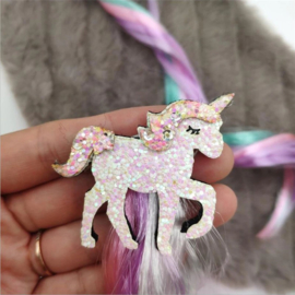 Haarclip UNICORN lichtroze/paars