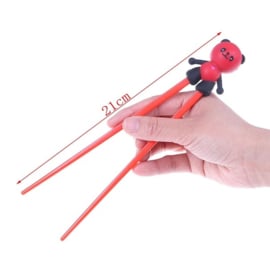 Kinder chopsticks Panda zwart/rood