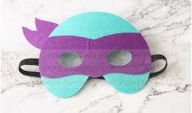 Geweldig leuk en stevig masker ninja turtle van vilt paars