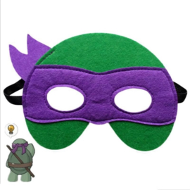 Geweldig leuk en stevig masker ninja turtle van vilt paars