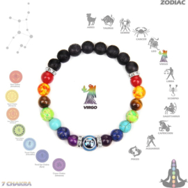 Chakra sterrenbeeld armband MAAGD  24 augustus - 22 september
