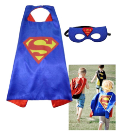 Superman cape + masker kind 3-8 jaar