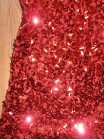 Leuk glitter spagetti jurkje rood