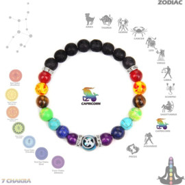 Chakra sterrenbeeld armband STEENBOK  23 december - 20 januari