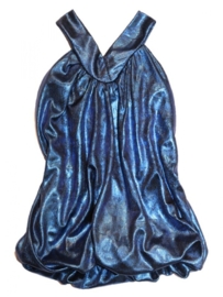 Superleuk blauw glans ballontuniekje