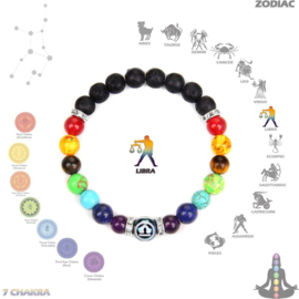 Chakra sterrenbeeld armband WEEGSCHAAL  23 september - 22 oktober