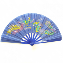 Superleuke kinder kung-fu set donkerblauw met rode Chinese knoopsluiting