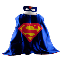 Superman cape + masker 8 - 12 jaar