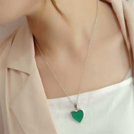 Superleuke van kleur veranderende "mood" ketting (foto)hartje