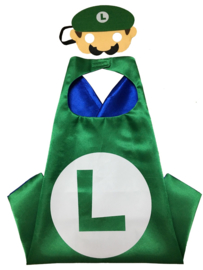 Luigi cape + masker kind 3-8 jaar