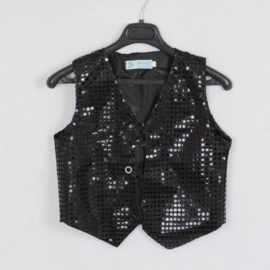 Leuk glittergilet zwart