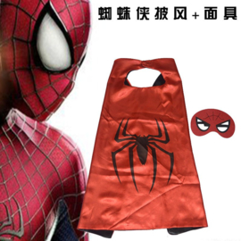 Spiderman cape + masker kind 3-8 jaar