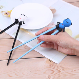 Kinder chopsticks Panda zwart/blauw