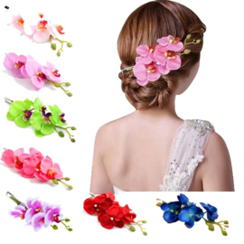 Prachtige grote haarclip orchidee roze