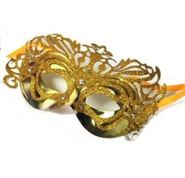 Prachtig sierlijk Venetiaans masker met glitter goud