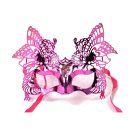 Prachtig sierlijk Venetiaans masker met glitter roze