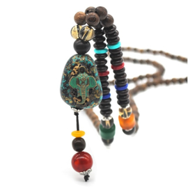 Nepalese geluksketting met olifant amulet