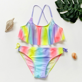 Superleuke multicolor Rainbow bikini