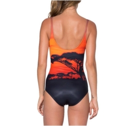 Digitaal geprint badpak/bodysuit "Safari" maat S/M