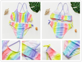 Superleuke multicolor Rainbow bikini