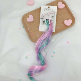 Haarclip UNICORN roze/turquoise