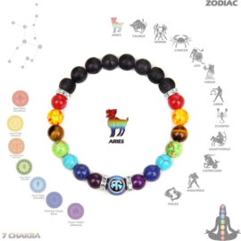 Chakra sterrenbeeld armband RAM  21 maart - 20 april