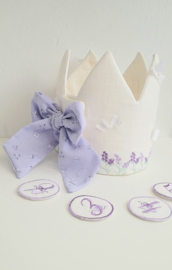 Kroon 'Flowers & Butterfly's' (+opties voor kleur)