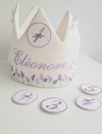 Kroon 'Flowers & Butterfly's' (+opties voor kleur)