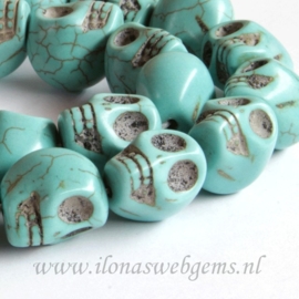 Howliet skulls turquoise ca. 13mm