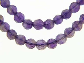 Amethyst facet rond 4mm A kwaliteit