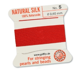 RED: Griffin zijde draad met naald 0,65mm N0. 5 (D5-6)