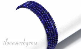 10 strengen Lapis Lazuli kralen rond ca. 3mm