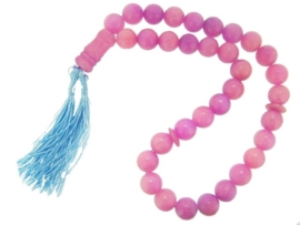 Jade Mala fuchsia rond ca. 14mm