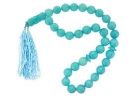 Jade Mala turquoise rond ca. 10mm