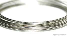 1 meter sterling zilverdraad extra stijf 1mm / 18GA(DR3c)