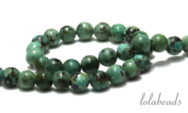 10 strengen African Turquoise kralen rond 8mm AA kwaliteit