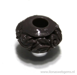 6 Koraal kralen pandora style  ca. 11x7mm (La1D-1)