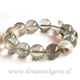 Garden crystal (Lodolite) rond ca. 14mm