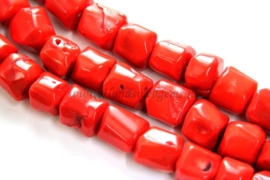 Koraal oranje-rood ca. L ca. 18x17mm