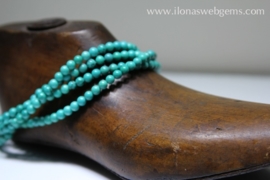 Turquoise Howliet rond ca. 4mm (M159)