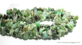 Chrysopraas kralen `rough` ca. 12x6mm (F88)
