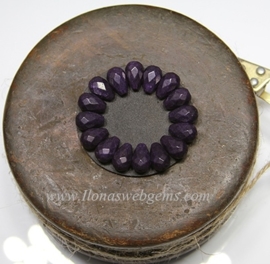 6 paar Jade aubergine facet druppel ca. 13x8 (M191)