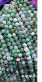 5 Strengen Chrysopraas kralen rond ca. 8mm