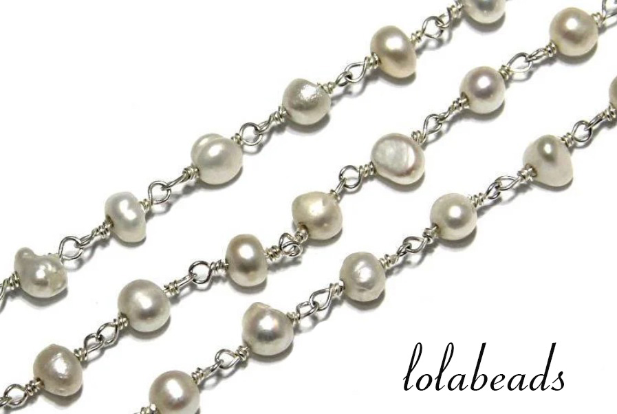 150cm sterling zilveren ketting met parels