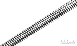 10 strengen Hematiet discs silver ca. 4x1.5mm